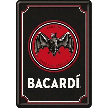 Металлическая открытка Bacardi Logo