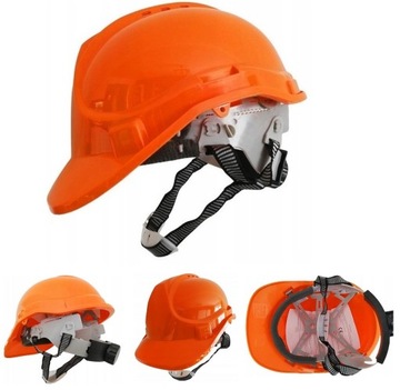 Защитный шлем для строительных работ, вентилируемый 4-точечный оранжевый