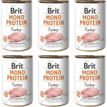 Brit Mono Protein корм для собак індичка 6X 400 г