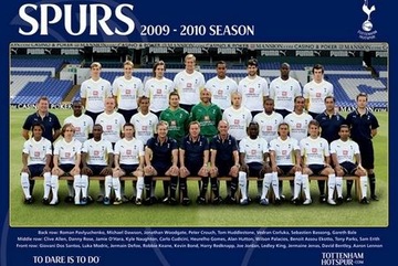 Плакат Tottenham Hotspur Team 09/10 91, 5x61 см
