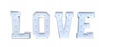 Светодиодные буквы светящиеся надписи белый любовь 22 см хит