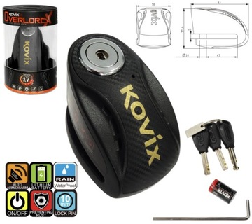 Блокування екрану з сигналізацією 120 дБ kovix KNX10 moto