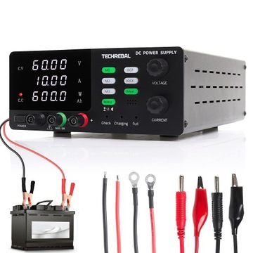 ЛАБОАТОРНЫЙ БЛОК ПИТАНИЯ РЕГУЛИРУЕМЫЙ TECHREBAL R-SPS6010C 10A ФУНКЦИЯ ЗАРЯДКИ