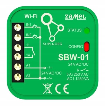 Контроллер шлюза Wifi 1-канальный 2-позиционный SBW-01