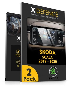 2в1 навигационное защитное стекло для экрана для SKODA SCALA 2019-2020