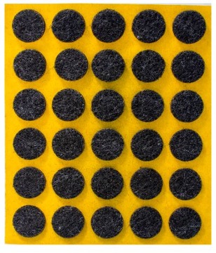 Самоклеющиеся войлочные прокладки черный ø15 30шт