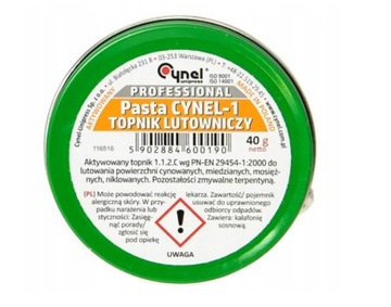 Паста CYNEL - 1 припой флюс 40г сделано в Польше
