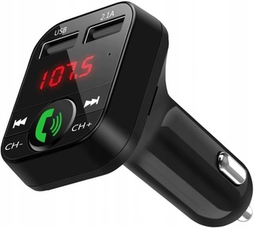 Bluetooth fm-передавач зарядний пристрій 2xUSB MP3 SD LCD