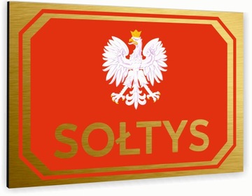 Вывеска информационный знак 40x30 злотый староста алюминиевый УФ-печать