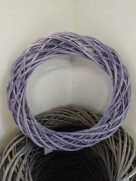 Плетений вінок 45см фіолетовий