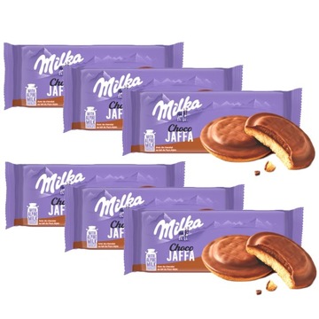 Набор из 6 шоколадных бисквитов Milka Jaffa в шоколадном печенье