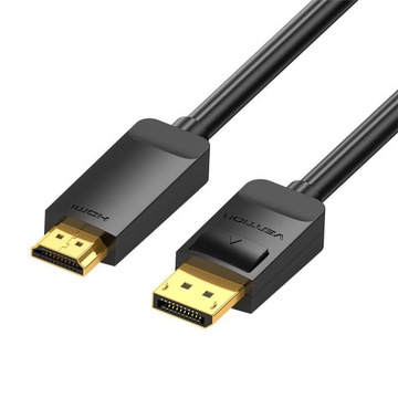 VENTION КАБЕЛЬ КАБЕЛЬ АДАПТЕР DISPLAYPORT DP К HDMI UHD 4K 30HZ FULL HD 3M