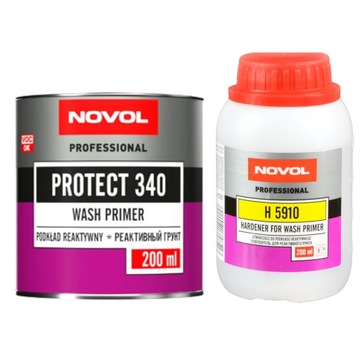 Реактивная грунтовка Novol Protect 340 200 мл + отвердитель 200 мл
