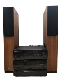 Комплект Kenwood ресивер / CD / магнитофон + колонки AUNA 280W