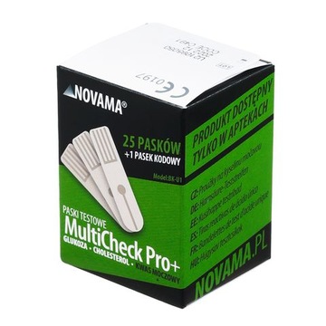ТЕСТ-ПОЛОСКИ МОЧЕВОЙ КИСЛОТЫ NOVAMA MULTICHECK PRO+