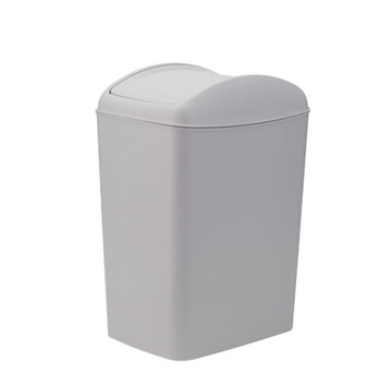 Наклонный мусорный бак для мусора узкий тонкий 10 л серый