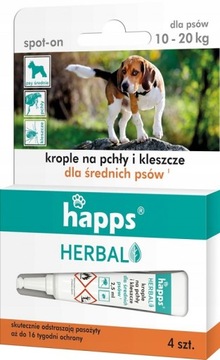 Happs краплі від бліх кліщів для собак (10-20 кг)