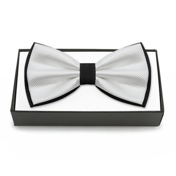 Чоловіча краватка-метелик суцільний колір білий елегантний краватка-метелик