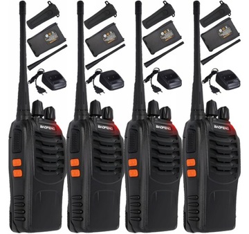 4x рация большой диапазон 8 км BAOFENG BF - 888S HT WALKIE-TALKIE PMR