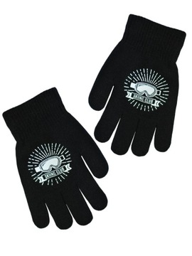 Перчатки для мальчиков пятипалые G черные Noviti 16cm