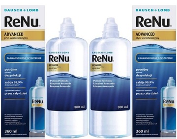 Жидкости для линз RENIUM ADVANCED 2X 360 мл + 2 контейнера