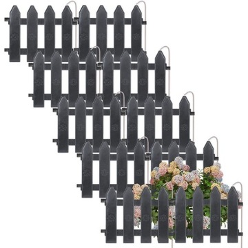 10x садовый забор пластиковый серый бордюр палисад окантовка газон 3 м