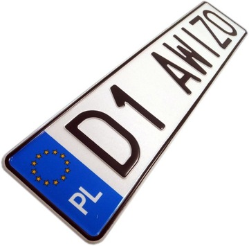 Польская алюминиевая табличка для регистрационных рам
