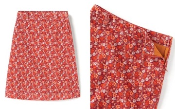 Zara вельветовая юбка миди с цветочным принтом