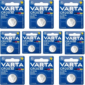 10x кнопка VARTA літієва батарея 10 шт Lithum CR2032 3V