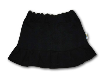 Расклешенная юбка с оборками черная 86