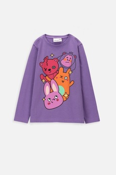 Футболка для девочек 122 фиолетовая футболка с животными Coccodrillo WC4