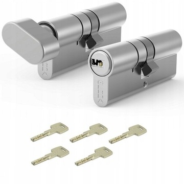 Набор вставок GERDA EVO single Key SYSTEM никель сатин 30/40+G30/40