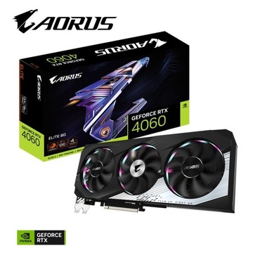 Відеокарта GIGABYTE GeForce RTX 4060 AORUS ELITE 8GB GDDR6 DP DLSS 3.5