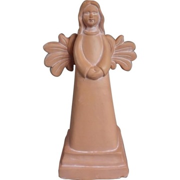 Статуэтка ангела одна в глиняном цвете маленькая