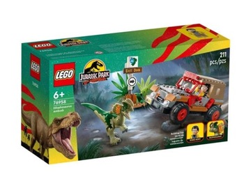 LEGO JURASSIC WORLD 76958 ЗАСАДА ДИЛОФОЗАВРА..