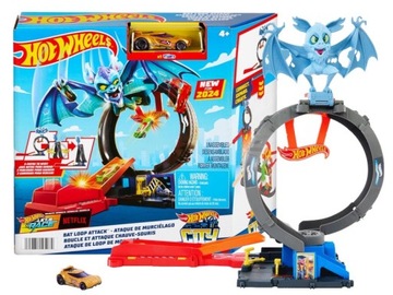 HOT WHEELS BAT loop Kit с петлей, пусковой установкой + игрушечная машина