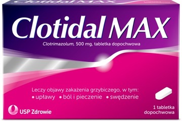 CLOTIDAL MAX 500MG 1ВАГИНАЛЬНАЯ ТАБЛЕТКА