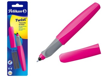 Роллер ручка твист R457 розовый пеликан
