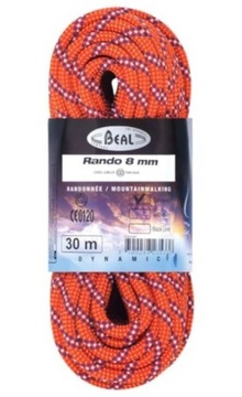 Туристическая веревка Rando 8 мм x 20 м Standard Orange Beal