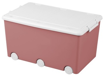 Пластиковый контейнер для детских игрушек розовый