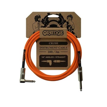 Оранжевый инструментальный кабель jack-Jack угловой, 3 м