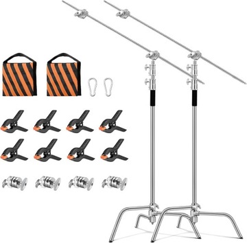 Стальной осветительный штатив SOONPHO 2-Pack Studio C-STAND 330CM