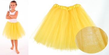 Классическая тюлевая юбка-пачка желтый блеск 30