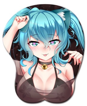 3D Sexy Anime Girl Chest Pad Mouse