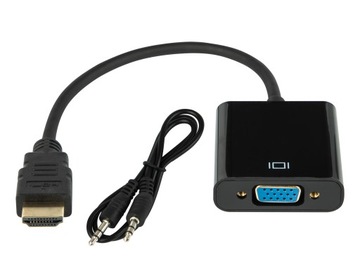 ПЕРЕХІДНИК HDMI-VGA D-SUB 15PIN HD АУДІО КАБЕЛЬ