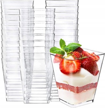 Десертные чашки чашки закуски квадратный десерт 150мл 24шт