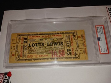 Джо Луис-Генри Льюис билет из боя 1939 уникальный