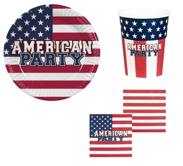 Супер набір США Америка тарілки чашки серветки 40EL MK246