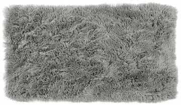 Ковер плюшевый волосатый классический серый 100x150
