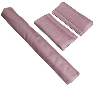 Защитные ремни и оголовье для коляски грязно-розовый